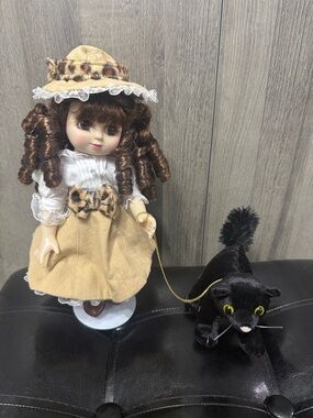 Vintage Marie Osmond Adora Belle Bitty Kitty Kitty Doll With Black Cat 2006